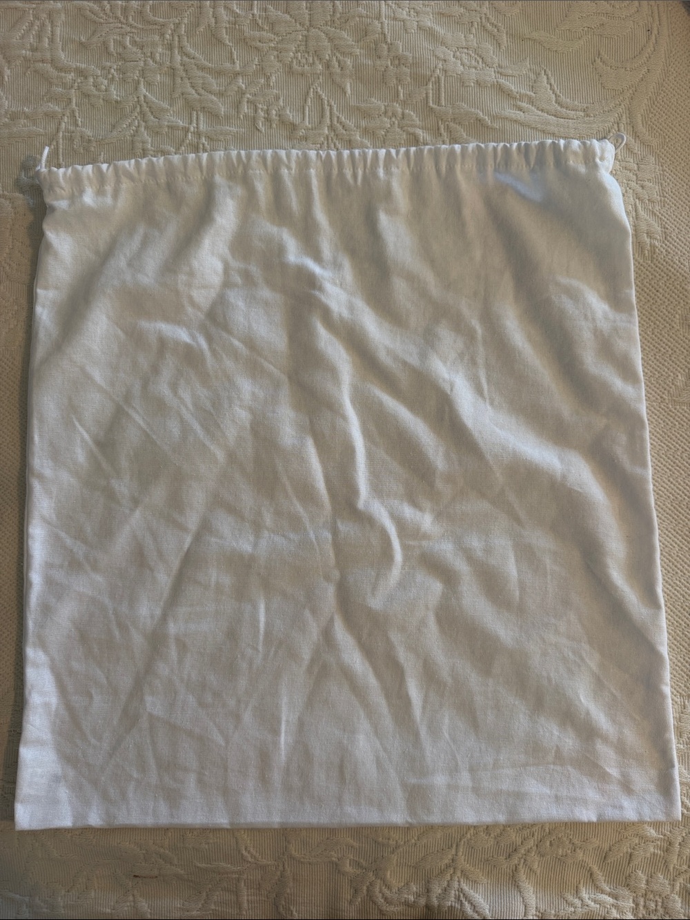 Chloe Large White Pink Flannel Lined Drawstring Dust Bag - Picture 5 of 7